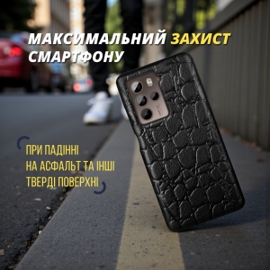 Шкіряна накладка Stenk Reptile Cover для HTC U23 Pro Чорний