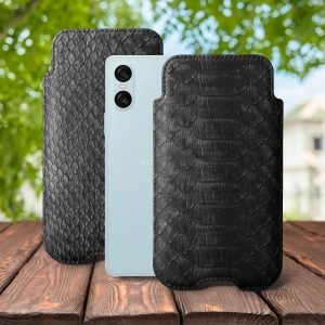 Футляр Stenk Sportage Python для Sony Xperia 10 VI Чёрный