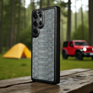 Накладка Stenk ExBacker Python Scales Samsung Galaxy S25 Ultra Сірий
