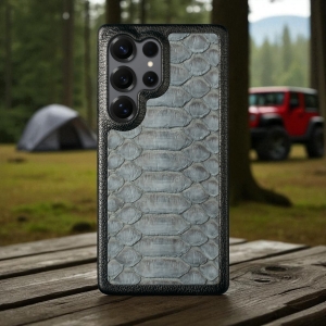 Накладка Stenk ExBacker Python Scales Samsung Galaxy S25 Ultra Сірий