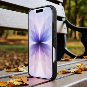 Шкіряна накладка Stenk Cover для Apple iPhone 17 Чорна