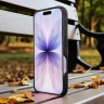 Кожаная накладка Stenk Cover для Apple iPhone 17 Чёрная