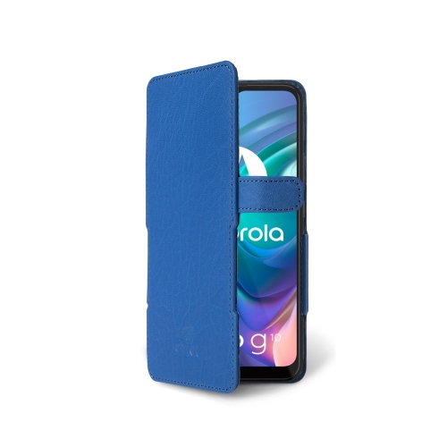чехол-книжка на Motorola Moto G10 Ярко-синий Stenk Prime фото 2