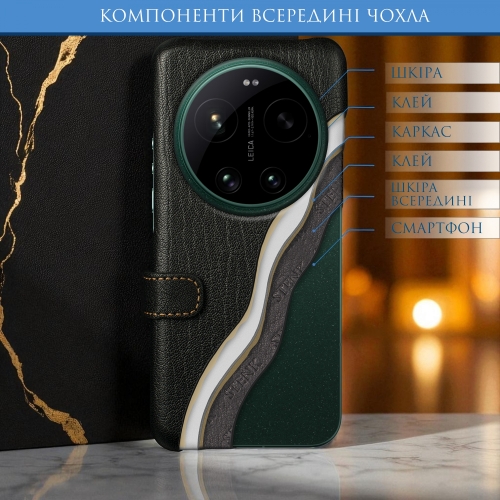 чехол-книжка на Xiaomi 17 Ultra Черный Stenk Premium фото 5