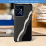 Кожаная накладка Stenk Cover для Infinix Note 12 Pro 5G Чёрная