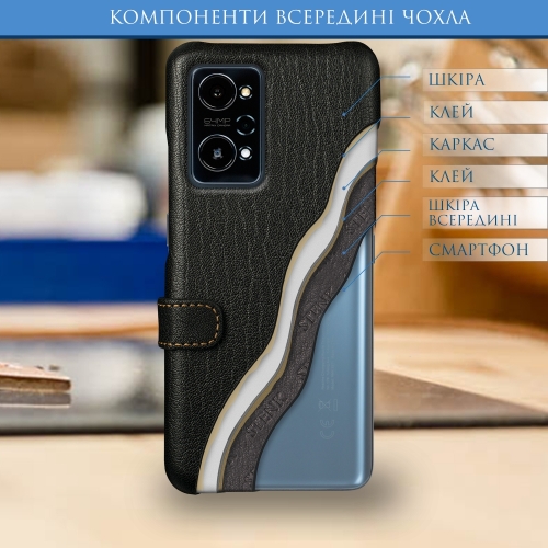 чохол-книжка на Realme GT Neo 3T Чорний Stenk Premium фото 5