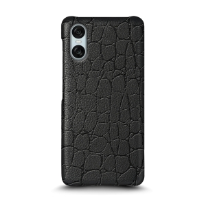 Кожаная накладка Stenk Reptile Cover для Sony Xperia 10 VI Черный