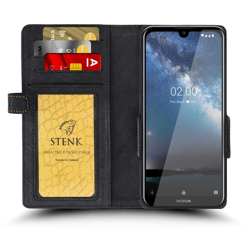 Чехол книжка Stenk Wallet для Nokia 2.2 Чёрный