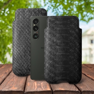 Футляр Stenk Sportage Python для Sony Xperia 1 VI Чёрный