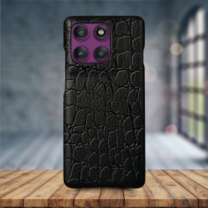 Шкіряна накладка Stenk Reptile для Motorola Edge 60 Pro Чорний