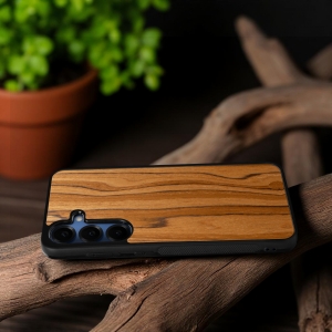 Накладка SkinBacker Wood для Samsung Galaxy S24 Plus Римская оливка