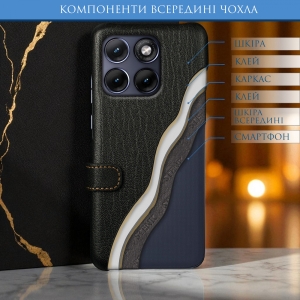 Чeхол книжка Stenk Premium для Motorola Edge 70 Fusion Чёрный