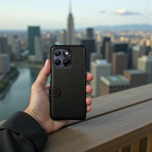 чехол-книжка на Motorola Edge 70 Fusion Черный Stenk Premium фото 6