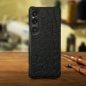 Кожаная накладка Stenk Reptile Cover для Sony Xperia 1 VI Черный