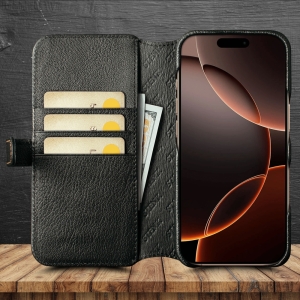 Чохол-портмоне Stenk Premium Wallet для Apple iPhone 16 Pro Max Чорний