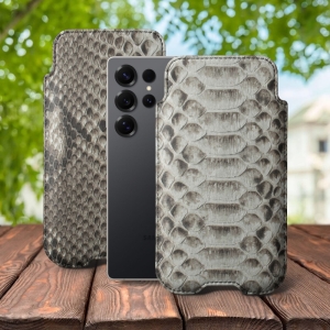 Футляр Stenk Sportage Python для Samsung Galaxy S25 Ultra Натуральний