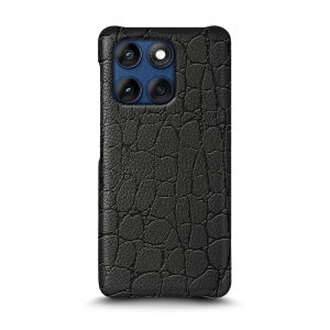 Кожаная накладка Stenk Reptile для Motorola Edge 60 Чёрный