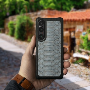 Накладка Stenk ExBacker Python Scales Sony Xperia 1 V Сірий