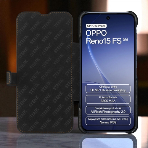 чехол-книжка на OPPO Reno15 FS Черный Stenk Premium фото 2