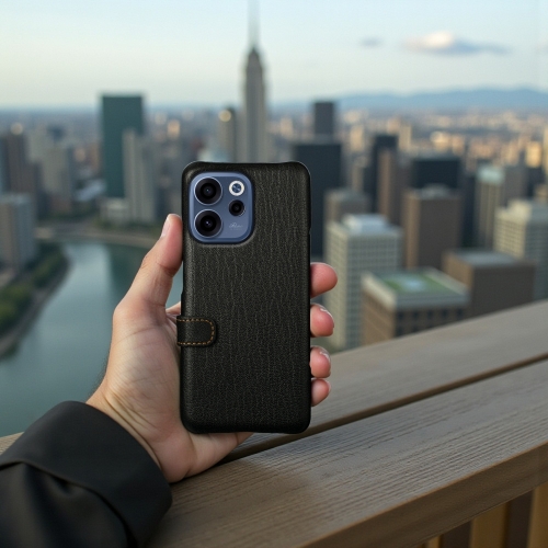 чехол-книжка на OPPO Reno15 FS Черный Stenk Premium фото 6