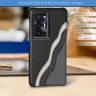 Кожаная накладка Stenk Cover для Vivo X70 Pro Plus Чёрная