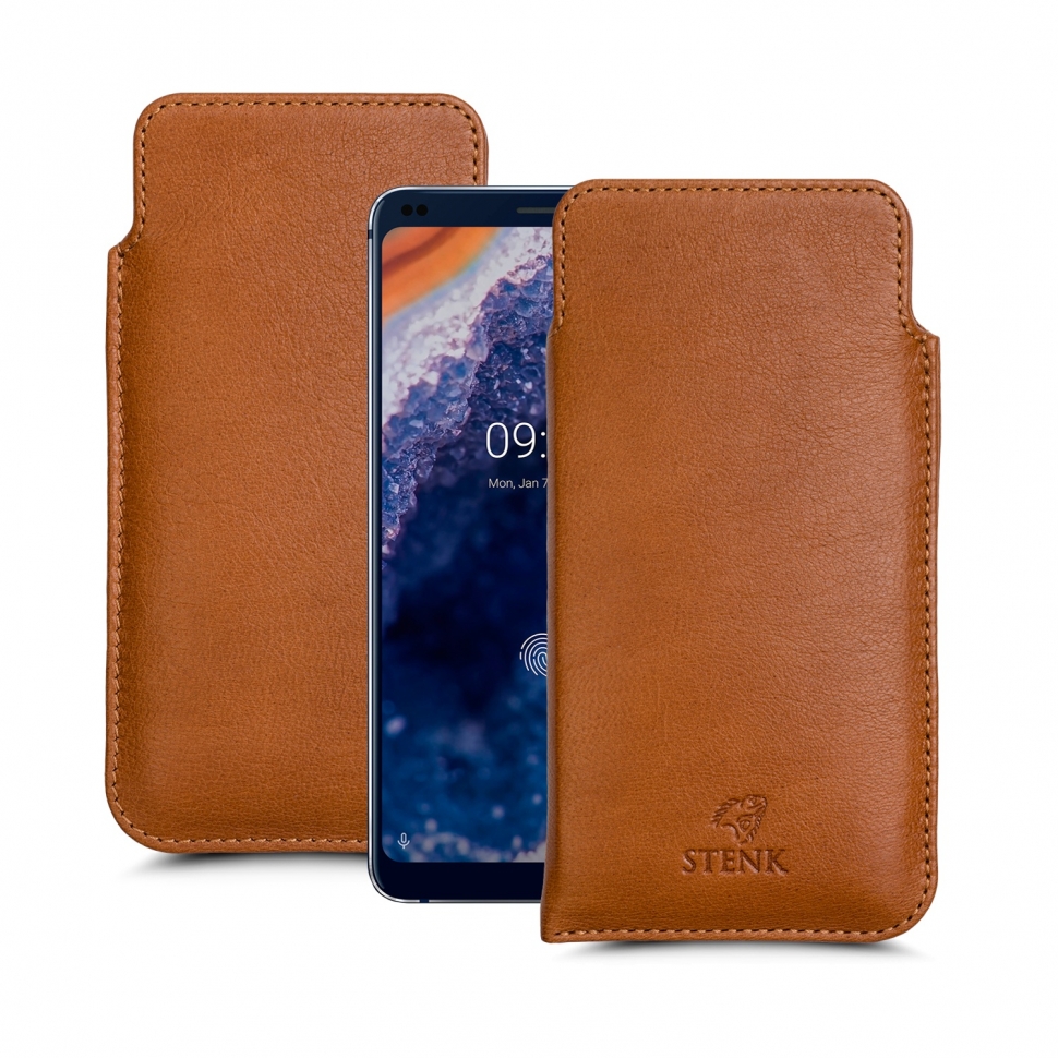

Футляр Stenk Elegance для Nokia 9 PureView Camel, Светло-коричневый