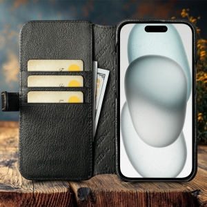 Чохол книжка Stenk Premium Wallet для Apple iPhone 15 Чорний