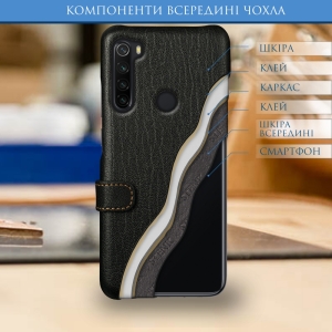 Чохол книжка Stenk Premium для Xiaomi Redmi Note 8 (2021) Чорний
