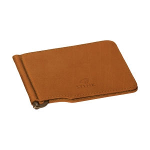 Кожаный зажим для денег Stenk Moneyclip Camel