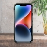 Шкіряна накладка Stenk Cover для Apple iPhone 14 Чорна