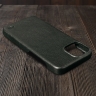 Шкіряна накладка Stenk Cover для Apple iPhone 14 Чорна