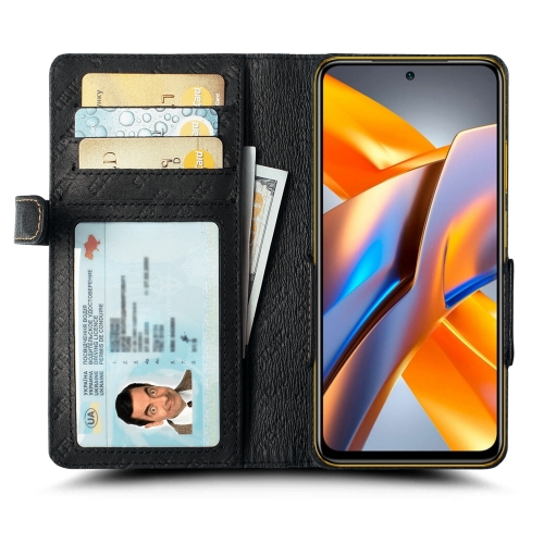 чехол-книжка на Xiaomi Poco M5s Черный Stenk Wallet фото 2