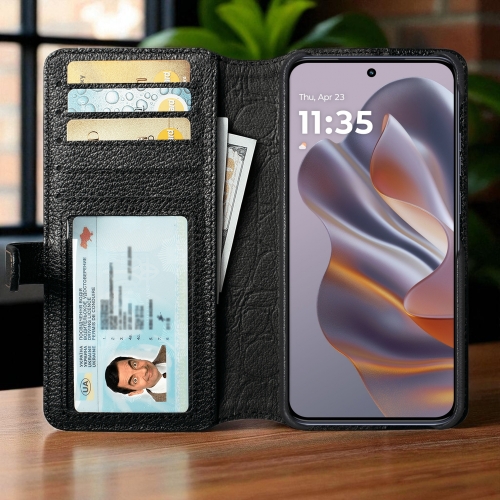 чохол-гаманець на Motorola Edge 50 Neo Чорний Stenk Premium Wallet фото 2