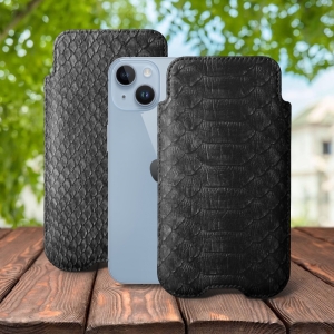 Футляр Stenk Sportage Python для Apple iPhone 14 Чёрный