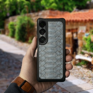 Накладка Stenk ExBacker Python Scales Sony Xperia 1 VII Сірий