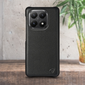 Кожаная накладка Stenk Cover для Xiaomi 15T Чёрная