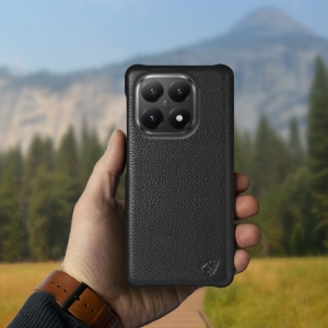 Шкіряна накладка Stenk Cover для Xiaomi 15T Чорна