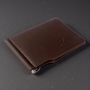 Шкіряний затиск для грошей Stenk Moneyclip Whiskey