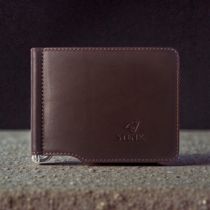 Шкіряний затиск для грошей Stenk Moneyclip Whiskey