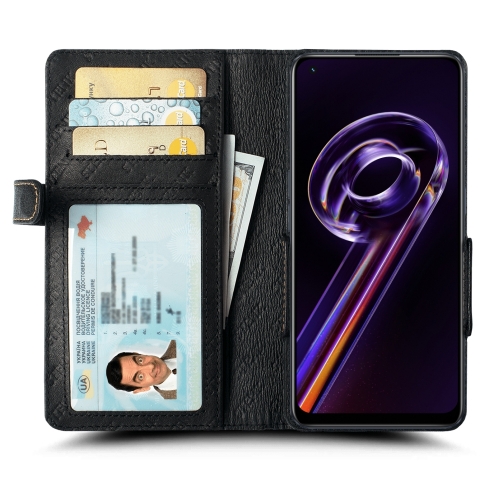 чехол-книжка на Realme 9 Pro Plus Черный Stenk Wallet фото 2
