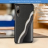 Кожаная накладка Stenk Cover для HTC Desire 22 Pro Чёрная