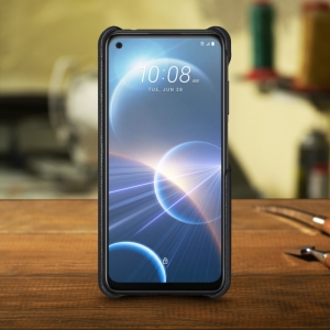 Шкіряна накладка Stenk Cover для HTC Desire 22 Pro Чорна