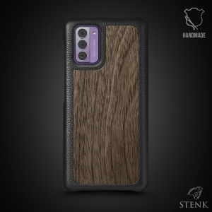 Шкіряна накладка Stenk WoodBacker для Nokia G42 Чорна