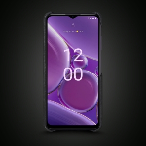 Кожаная накладка Stenk WoodBacker для Nokia G42 Чёрная