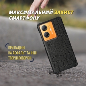 Шкіряна накладка Stenk Reptile Cover для Infinix Hot 30 5G Чорний