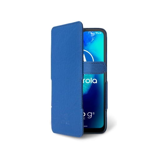 чехол-книжка на Motorola Moto G8 Power Lite Ярко-синий Stenk Prime фото 2