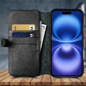 Чохол-портмоне Stenk Premium Wallet для Apple iPhone 16 Чорний