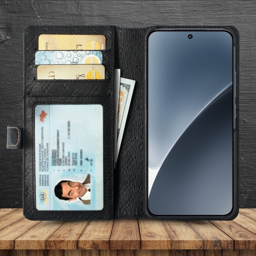 чехол-кошелек на Xiaomi 15 Черный Stenk Premium Wallet фото 2