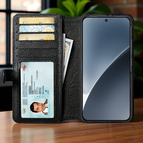 чехол-кошелек на Xiaomi 15 Черный Stenk Premium Wallet фото 2