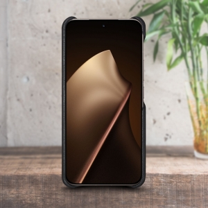 Шкіряна накладка Stenk Cover для Xiaomi 15T Pro Чорна